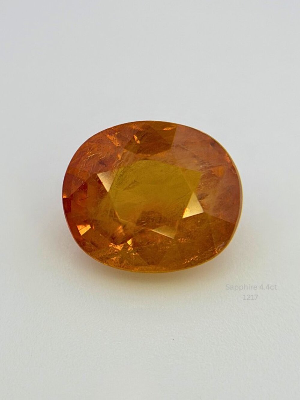 Natural 4.40ct Orange Sapphire Oval Loose Gemstone 10x8.4mm